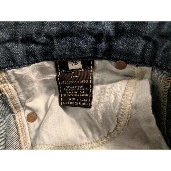 7 for all Mankind Boot Jeans  Women's Size 26  Lowrise 'A' Pocket w Rhinestones - Picture 12 of 15